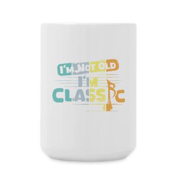 Rétro Musique Classique Dictons Drôles Vintage - Grande tasse 440 ml - blanc - Devant