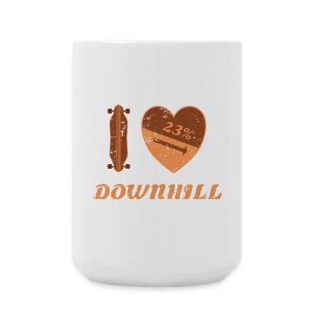 Downhill Skater - Große Tasse 440 ml - Weiß - Vorne