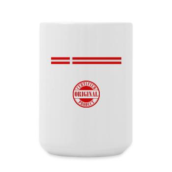Flag of Denmark, Danish pride - Large Mug 440 ml - white - Front