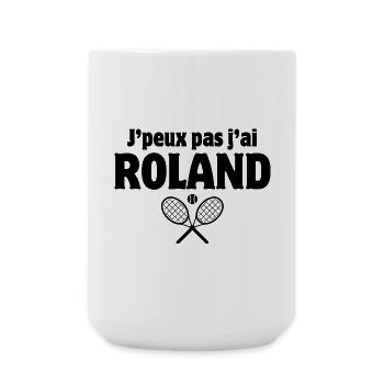 tennis, tennis fan, tennis match - Large Mug 440 ml - white - Front