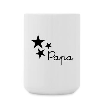 DAD. FATHER'S DAY. HAPPY FATHER'S DAY. HAPPY BIRTHDAY. - Large Mug 440 ml - white - Front