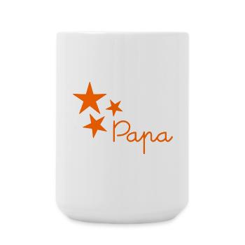 FÊTE DES PÈRES. BONNE FÊTE PAPA. PAPA. BONNE FÊTE. - Grande tasse 440 ml - blanc - Devant