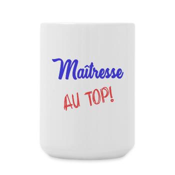 MISTRESS. THANK YOU. THANK YOU MISTRESS - Large Mug 440 ml - white - Front
