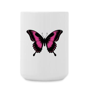 Papillon - Grande tasse 440 ml - blanc - Devant
