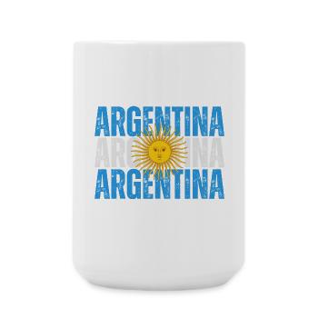 Drapeau de l’Argentine, fierté argentine - Grande tasse 440 ml - blanc - Devant