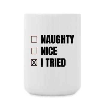 Lustige Sprüche zu Weihnachten - Große Tasse 440 ml - Weiß - Vorne