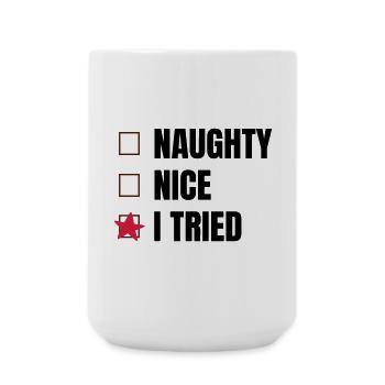 Lustige Sprüche zu Weihnachten - Große Tasse 440 ml - Weiß - Vorne