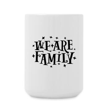 We Are Family Lettering - Große Tasse 440 ml - Weiß - Vorne