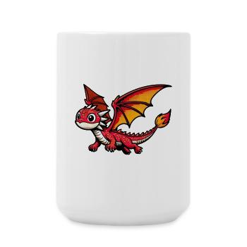 Drache - Große Tasse 440 ml - Weiß - Vorne