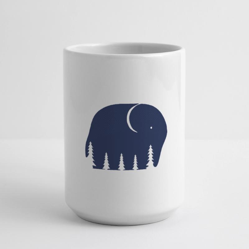 Ein Elefant oder ein Wald in dieser Fun Optical Illusi Große Tasse 440 ml