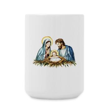Christmas Sweater Christmas at the Manger Jesus - Large Mug 440 ml - white - Front