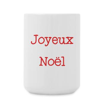 NOËL. MERRY CHRISTMAS. SAPIN. BONNE ANNEE - Grande tasse 440 ml - blanc - Devant