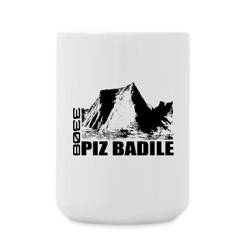 Piz Badile, Mountain, Mountains, Switzerland, Bregaglia, Alps - Large Mug 440 ml - white - Front