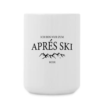 Only for après-ski here - Large Mug 440 ml - white - Front
