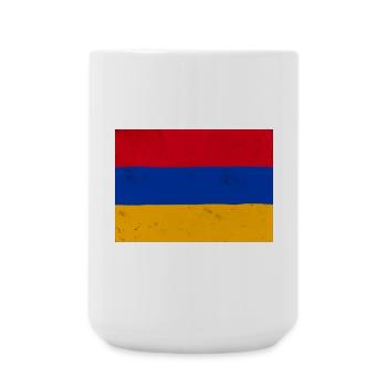 Flagge Armeniens – Symbol der Identität und des Nationalstolzes - Große Tasse 440 ml - Weiß - Vorne
