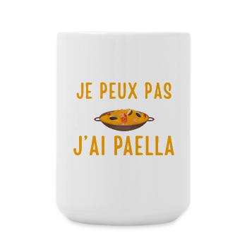 je peux pas jai paella - Grande tasse 440 ml - blanc - Devant
