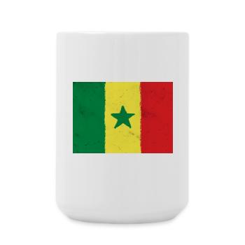 Flagge von Senegal - Große Tasse 440 ml - Weiß - Vorne