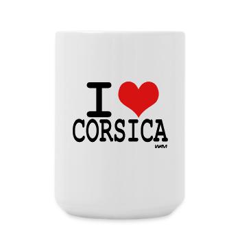 i love corsica - couleurs personnalisables - Grande tasse 440 ml - blanc - Devant