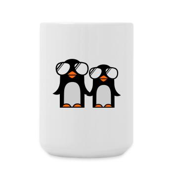 funky penguins - Large Mug 440 ml - white - Front