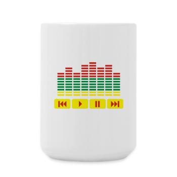 Equalizer DJ music player - Große Tasse 440 ml - Weiß - Vorne