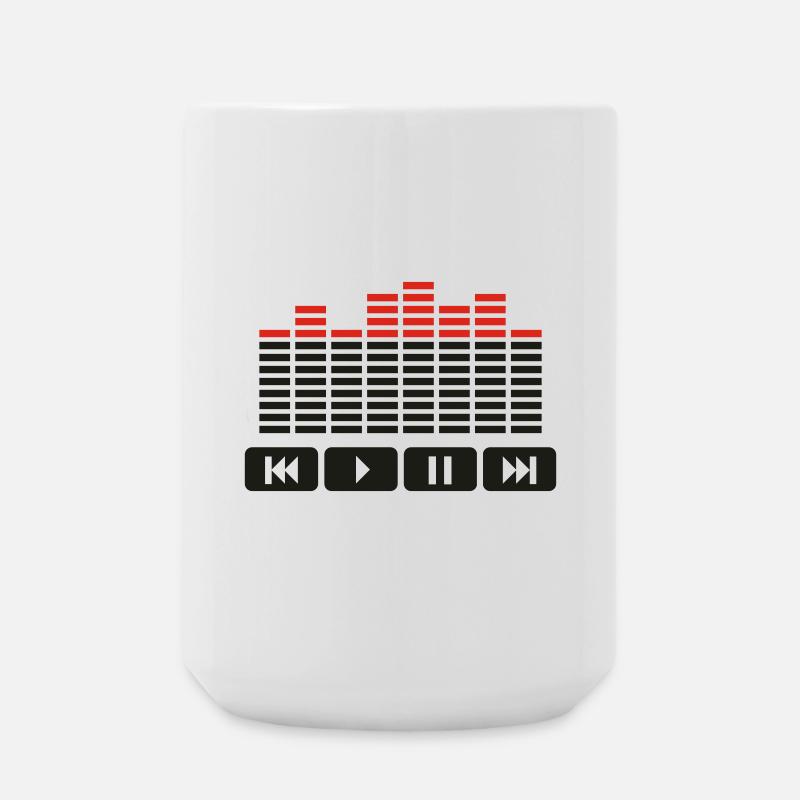 Equalizer audio player dj - Große Tasse 440 ml - Weiß