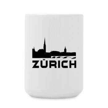 Zürich - Große Tasse 440 ml - Weiß - Vorne