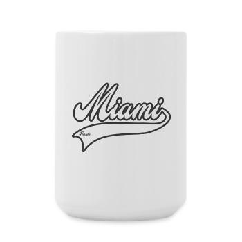 miami florida - Large Mug 440 ml - white - Front