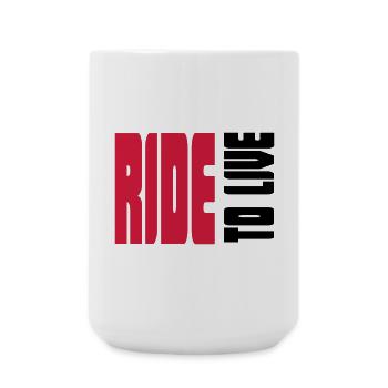 Cool sayings for real bikers - Large Mug 440 ml - white - Front