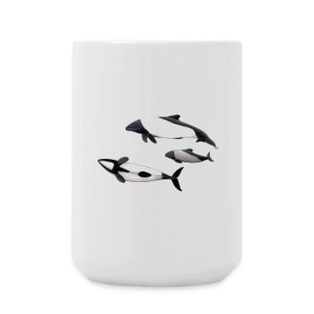 Commerson Delfin - dauphin de Commerson - Tonina - Grande tasse 440 ml - blanc - Devant
