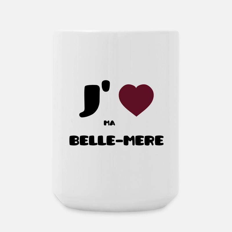I love my mother (V) - Large Mug 440 ml - white