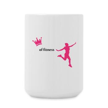 fitness - Large Mug 440 ml - white - Front