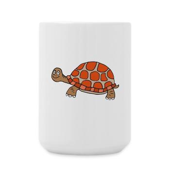 Playful turtle design for kids - Large Mug 440 ml - white - Front