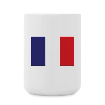 France flag - Large Mug 440 ml - white - Front