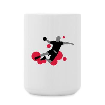 Handball - Große Tasse 440 ml - Weiß - Vorne