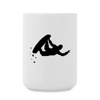 snowboard snowboarding - Large Mug 440 ml - white - Front
