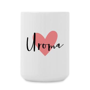 Uroma Herz - Große Tasse 440 ml - Weiß - Vorne