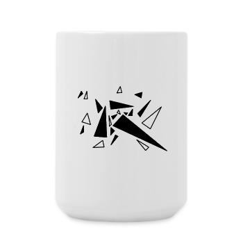 Dreieck - Große Tasse 440 ml - Weiß - Vorne