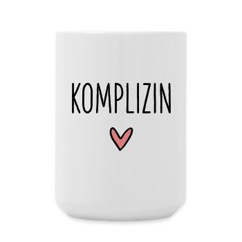 Komplizin Herz Geschenk Freundschaft Liebe - Große Tasse 440 ml - Weiß - Vorne