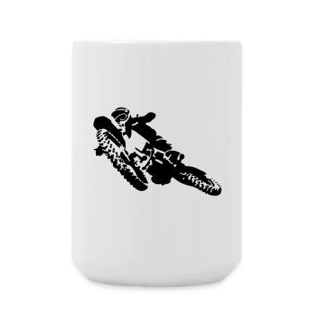 Motocross - Large Mug 440 ml - white - Front
