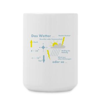 wetter wetterkarte europa - Große Tasse 440 ml - Weiß - Vorne