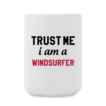 Windsurfen / Windsurfer / Windsurf / Windsurfing - Große Tasse 440 ml - Weiß - Vorne