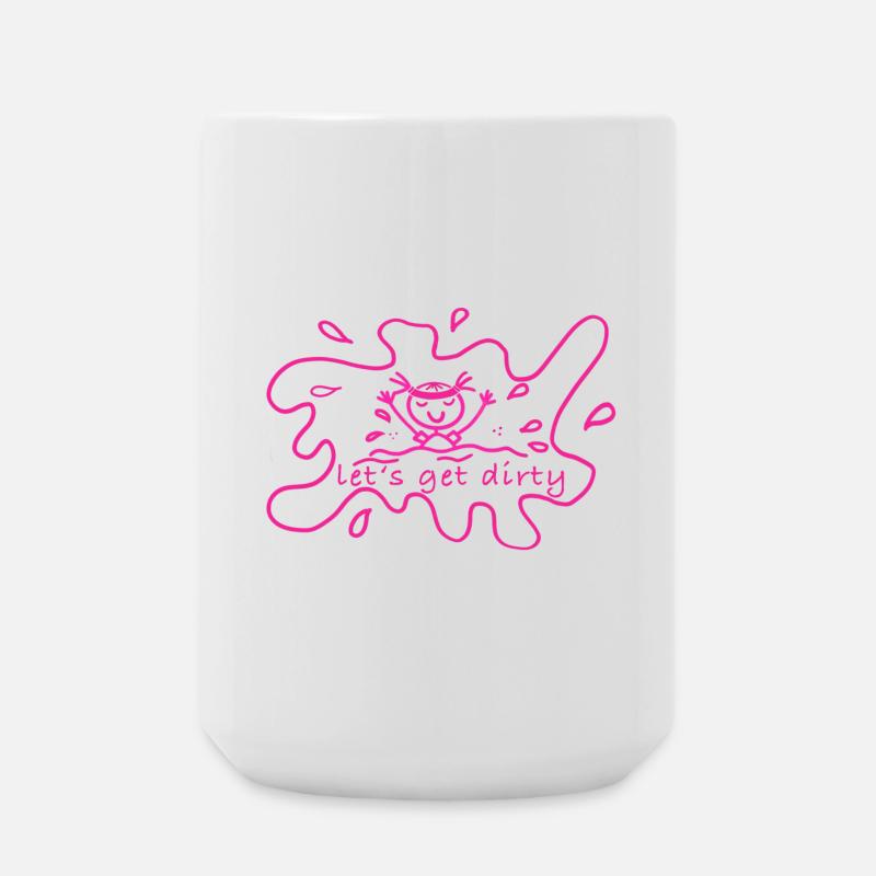 Mud run - Large Mug 440 ml - white