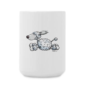 Pudel gibt Gas - Große Tasse 440 ml - Weiß - Vorne