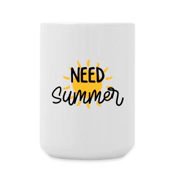 Sommer / Urlaub / Strand / Sonne - Große Tasse 440 ml - Weiß - Vorne