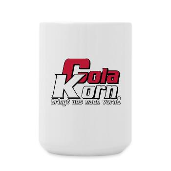Korn , Party , Cola Korn bringt uns nach vorn(25) - Große Tasse 440 ml - Weiß - Vorne