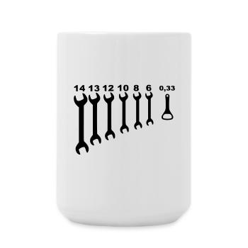 Wrenches, mechanic, odd jobs, handyman * - Large Mug 440 ml - white - Front