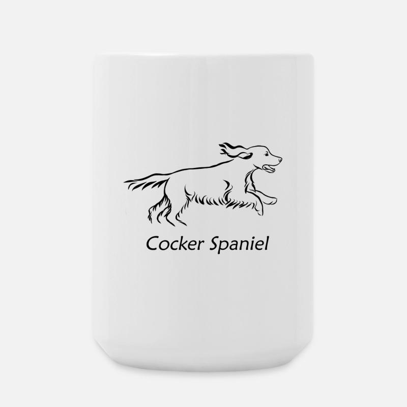 Cocker - Grande tasse 440 ml - blanc