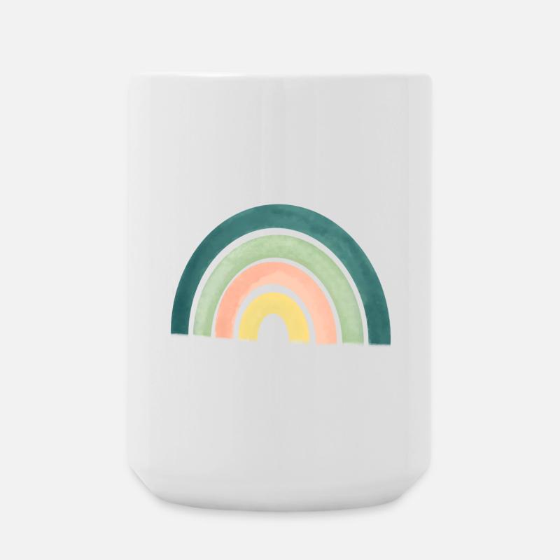 arc en ciel - Grande tasse 440 ml - blanc