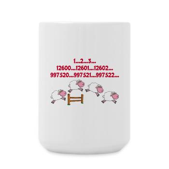 Counting sheep - Large Mug 440 ml - white - Front