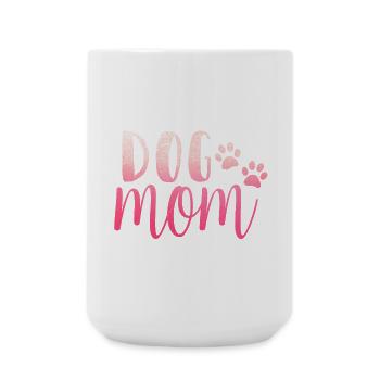 Dog Mom - Große Tasse 440 ml - Weiß - Vorne